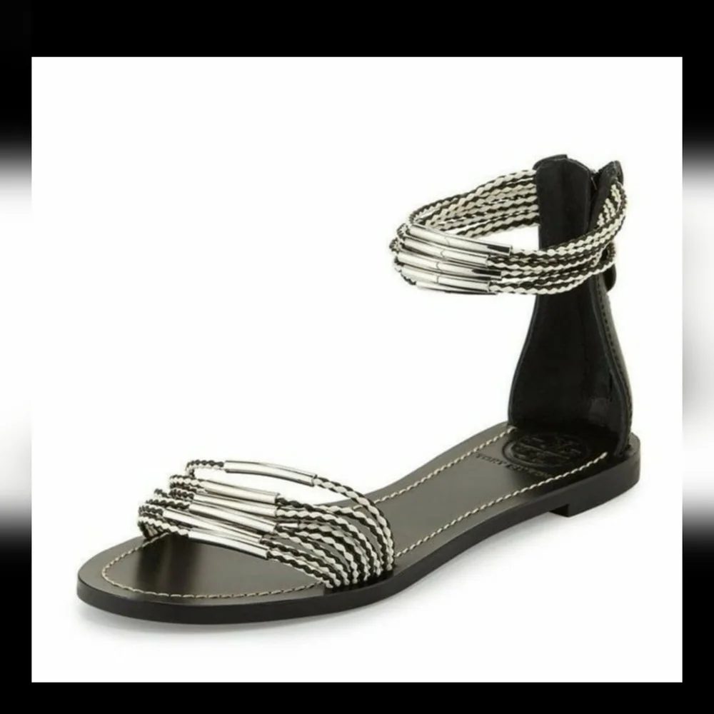 Tory Burch Mignon Braided Leather Sandals -‎ 6.5 - LIKE NEW